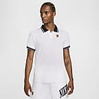 Nike Men s Court Heritage Tennis Polo White